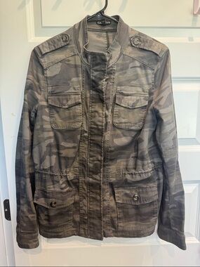 Express Olive & Gray Camo Utility Jacket